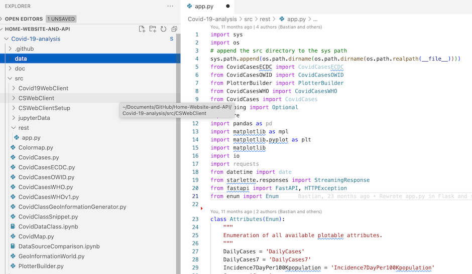 ‘REST API: app.py’
